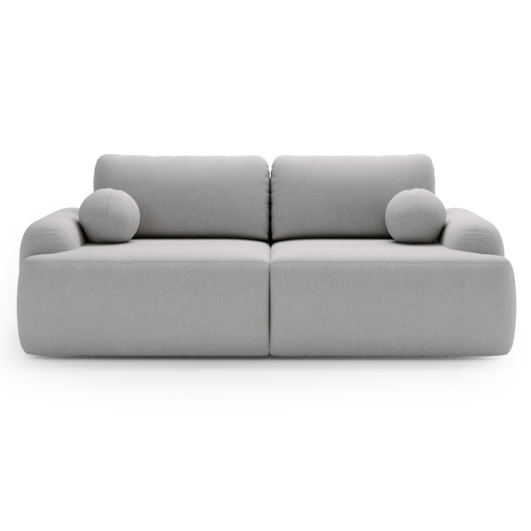 SZARA KANAPA DO SALONU AGAT MEBLE Z TKANINY BOULCE BARANEK - PRZÓD